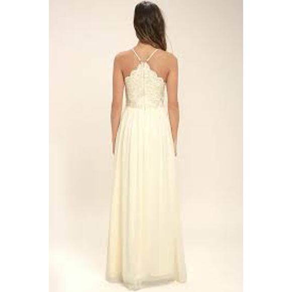 Lulu's Stroll the Esplanade Cream Embroidered Maxi Dress NWT Size Small - Picture 2 of 7
